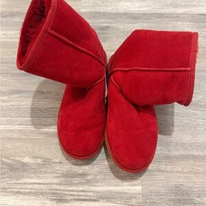 Women's Red Suede Boots